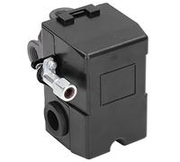 MasYosh Pressostat, Contrôleur de Commutateur Mécanique 4 Trous 4 Voies pour Compresseur D'air 220 V 20 A 95 125 PSI, avec Filetage Femelle G1 " et Déchargeur de Compression 1 "