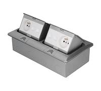 MasYosh Prise Pop-up, Prise de Courant Intégrée en Alliage en Aluminium avec Ordinateur Cat6 T568A T568B et Interface Téléphonique Cat3, Grade de Protection IP40, pour le Restaurant de (Rebond