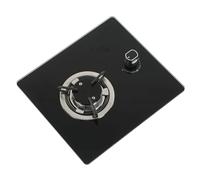 MasYosh Réchaud à gaz pour camping-car, panneau en verre trempé de 1,8 kW avec alimentation en air multidirectionnelle et allumage par batterie, pour caravane, yacht, bateau, cuisine