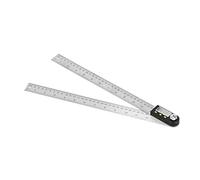 MasYosh Règle de Recherche D'angle Numérique, Outil de Rapporteur Goniomètre 2 en 1 en Acier Inoxydable avec Verrouillage des Données et Affichage Rotatif, pour L'ingénierie de la (0-300mm)