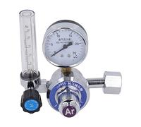 MasYosh Régulateur de Gaz de Soudeur, Vanne à Double Débitmètre avec Corps en Laiton de qualité Supérieure et Surface Chromée, pour le Soudage à L'arc Sous Argon et la Fabrication