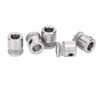 MasYosh Roue de Matières Premières de 5pcs, CNC en Acier Inoxydable Usinée pour MK8 Extrudeuse, Accessoires D'imprimante 3D avec équipement Concave pour un Filament de 1,75 Mm 3 Mm