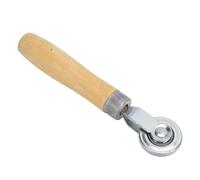 MasYosh Rouleau de Patch de Pneu, Poignée en Bois de 1,5 Pouces de Diamètre, Poignée Confortable pour Rouler Les Patchs de Pneus et de Chambres à Air, avec Dents D'engrenage en Métal