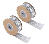 MasYosh Ruban de Noël, Motif Flocon de Neige 10 M