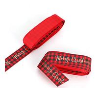 MasYosh Rubans de Décoration de Noël, 25 Mm X 5 Mètres