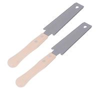 MasYosh Scie à Main Double Face, Lame en Acier à Haute Teneur en Carbone SK5 avec Dents 2 Côtés pour une Coupe Fine, Manche en Bois de Hêtre, pour le Travail du Bois, la Coupe de