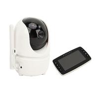 MasYosh SM43A Moniteur bébé, Moniteur Vidéo pour bébé avec Caméra Rotule Rotative Double Microphone Réduction du Bruit Conversation Bidirectionnelle Détection de la Température Ambiante, (Prise UE)