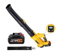 MasYosh Souffleur de Feuilles sans Fil, Mini Batterie électrique Rechargeable Alimentée par Un Ventilateur pour L'entretien de la Pelouse, Le Nettoyage du Garage, Le Déneigement des (Prise UE)