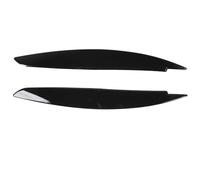MasYosh Sourcils de Phare, 2 Pièces de Revêtement D'habillage de Paupière Gauche Droite pour Série 1 E81 E82 E87 E88 2006 à 2013, avec Protection en Plastique ABS Résistant aux (Noir brillant)
