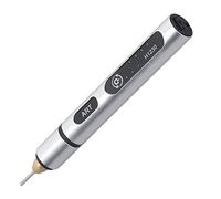 MasYosh Stylo de Gravure électrique, Micro Graveur avec 4 Têtes, Rechargeable par USB, 3 Niveaux de Vitesse 5000-18000 Tr/min, Alliage D'aluminium Léger pour Métal Verre Bois Plastique (Argent)