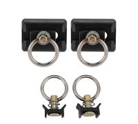 MasYosh Système D'arrimage de Voie en L, Kit de Point d'ancrage de Rail de Voie en L en Alliage D'aluminium avec Plaques à Vis et Raccords à Goujons Simples, pour Camion, Remorque, ATV,