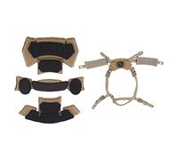 MasYosh Système de Suspension à Cadran de Casque, Bouton Réglable avec Jeu de Coussinets de Doublure et Modifications de la Mentonnière, pour Casques ACH Mich Wendy FMA EXF (Éponge de Boue et