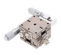 MasYosh Table Coulissante Linéaire, Plate-forme de Guidage Manuelle D'axe XY en Acier Inoxydable avec étage à Rouleaux Croisés pour Mouvement Linéaire D'équipement, 40x40mm M2G S40