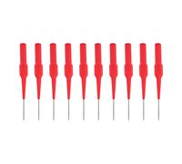 MasYosh Test de 10pcs Sonde, Aiguille en Acier Inoxydable à Longue Durée de Vie, Connecteur de Fil de Ponction Précis, avec Bonne Transmission et Performances, pour Tester les (Rouge)