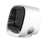MasYosh Ventilateur de Brumisation, Mini Ventilateur de Refroidissement de Bureau Portable Rechargeable par USB avec 3 Vitesses, Turbine à Brouillard de Glace Nano et Fonctionneme (Blanche)