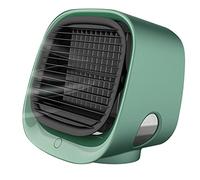 MasYosh Ventilateur de Brumisation, Mini Ventilateur de Refroidissement de Bureau Portable Rechargeable par USB avec 3 Vitesses, Turbine à Brouillard de Glace Nano et Fonctionneme (Verte)