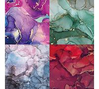 Masyrt 24 feuilles d'album à faire soi-même de 6 pouces, bloc de papier décoratif simple face à l'aquarelle, fond en carton, papier à motif pour magazines, origami à faire soi-même,