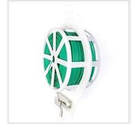 Masyrt Attache rotative verte pour plantes - Fil torsadé en plastique durable pour support de fleurs et outils de jardin (100 m)