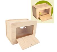 Masyrt Bird Nest Box pour perroquets en bois et acrylique - Boîte de culture pour accessoires de cage