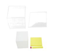 Masyrt Blocs de comptage colorés, modèle de géométrie en plastique pour l'enseignement de mathématiques à l'école primaire, capacité de volume avec boîte de rangement