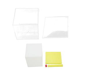 Masyrt Blocs de comptage colorés, modèle de géométrie en plastique pour l'enseignement de mathématiques à l'école primaire, capacité de volume avec boîte de rangement