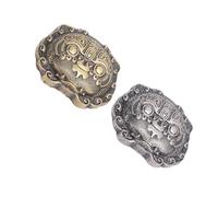 Masyrt Bouton Rond en Métal Vintage, Boutons à Motif de Tête D'animal en Alliage de Zinc, Bronze Noir 25x22 Mm, Boutons de Remplacement de Veste de Costume pour L'artisanat du Cuir