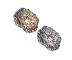 Masyrt Bouton Rond en Métal Vintage, Boutons à Motif de Tête D'animal en Alliage de Zinc, Bronze Noir 25x22 Mm, Boutons de Remplacement de Veste de Costume pour L'artisanat du Cuir