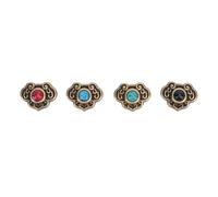 Masyrt Boutons à Motif en Métal, Boutons de Vêtements D'ornement Vintage, 4 Jeux de en Alliage Métallique pour L'artisanat de Couture, 20x15.5mm
