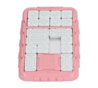 Masyrt Brain Teaser - Puzzle portable - Jeu de plateau coulissant - Défis de soulagement du stress - Taille portable pour et adolescents - Puzzle coulissant avec logique et compétences - Rose