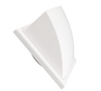 Masyrt Couvercle D'aération de Conduit Mural Extérieur carré en Plastique PVC pour Couvercle de Ventilateur de Ventilation, incliné de 100 Mm, Empêchant le Vent et la Pluie D'entrer