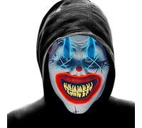 Masyrt Couvercle de Visage de Clown Conduit, Masque de Clown dirigé par Halloween, Couverture de Couverture de Couverture de Couverture de Joker, 3 Modes dans le Masque Sombre, des
