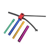 Masyrt Démonte-pneu pour vélo cross avec tiges de support pour roues de | Structure en aluminium, axe extensible de 15 à 25 mm, engrenages à crémaillère et pignon, design divisé facile