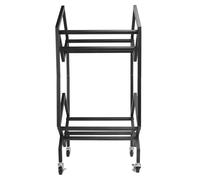 Masyrt Étagère à disques, en acier au carbone, organisateur d'affichage pour livres, magazines, CD avec plaques de guidage latérales, design minimaliste pour collections de vinyles (2 niveaux)