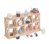 Masyrt Étagère de rangement en résine de bois pour maison de poupée, 8 grilles, aspect fin, étagère de rangement avec éléphant, décoration de voiture, décoration idéale pour le salon, la chambre à