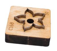 Masyrt Fleur Cuir Coupe Moule Die, Base en Bois Incisive Lame en Métal, adapté pour la Création de Papier Artisanat ou en Cuir Bouquets, Cadeaux (50 mm)