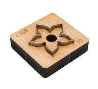 Masyrt Fleur Cuir Coupe Moule Die, Base en Bois Incisive Lame en Métal, adapté pour la Création de Papier Artisanat ou en Cuir Bouquets, Cadeaux (55 mm)
