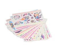 Masyrt Glow in the Dark Temporary Tattoo Stickers, 20 Feuilles Autocollant de Tatouage Lumineux avec Divers Motifs pour les Adultes Festival Halloween Kids, Facile à Appliquer et