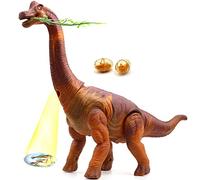 Masyrt Grand Tyrannosaurus Rex Figure Jouet, Dinosaur Walking, Rugissement, Ponte des œufs, avec Lampe de Projecteur et Tête et Queue Détachable, Modèle de Dinosaure pour Enfants, pour