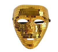 Masyrt Housse de mascarade disco avec bretelles réglables en satin (doré)