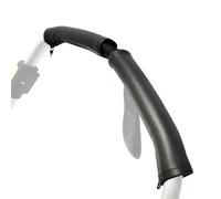 Masyrt Housse de Protection Accoudoir de Poussette 4 Pièces en Cuir PU avec Fermeture éclair Lavable et Amovible, Convient à la Housse de Volant de Poussette (Noir)