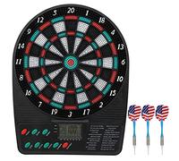 Masyrt Jeu de fléchettes électroniques de Sport, fléchettes à Pointe Souple avec marquage Automatique, Planche de Support et Armoire Inclus, pour Les Accessoires de Salle de Jeux
