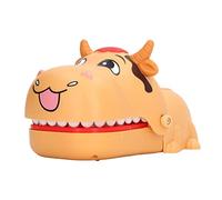 Masyrt Jouet de dents en forme de vache - Appuyer vers le bas - Jouet interactif pour fête (orange)