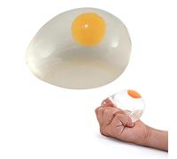 Masyrt Jouets à Presser en Forme D'œuf, Balles Anti-Stress Super Solides, Jaune D'œuf Transparent à Presser, Jouets Sensoriels Anti-Stress pour Enfants, Adolescents, Autisme, TDAH avec
