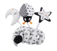 Masyrt Jouets en Spirale pour la Cornie Pure de Bébé Noir Blanc Hanging Rattles Toy, avec Une Touche Intégrée, Favorise Le Développement Auditif En Aidant L'Enfant à Explorer et