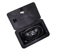 Masyrt Kit de Douche Extérieure pour Camping-car, Comprenant une Cabine de Douche avec Flexible de 1,5 M, Pommeau de et Robinet Rotatif, Idéal pour les Véhicules de Loisirs (Noir)