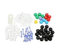 Masyrt Kit de Modèle Moléculaire, Plastique pour l'enseignement de la Chimie Organique, avec Boules Colorées et Clés pour Une Utilisation en Laboratoire