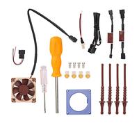 Masyrt Kit de montage pour ventilateur, support pour ventilateur imprimé en 3D, module de refroidissement, mini support de rechange, 40 x 40 x 10 mm, 12 V, ABS, violet, avec câble C