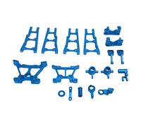 Masyrt Kit de Pièces de Mise à Niveau RC en Alliage D'aluminium, Ensemble de Direction Avant Robuste et Durable à Haute Résistance, pour Voiture TRAXXAS Slash 1/10 4X4 RC, pour des (Bleue)