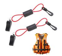 Masyrt Lot de 2 sifflets de sécurité d'urgence en plastique ABS avec dragonne pour bateau, camping, randonnée, pêche