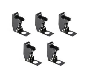 Masyrt Lot de 5 capuchons de sécurité pour interrupteur à levier, protection de bouton de moteur à ressort en métal durable, protecteur en plastique noir pour voiture